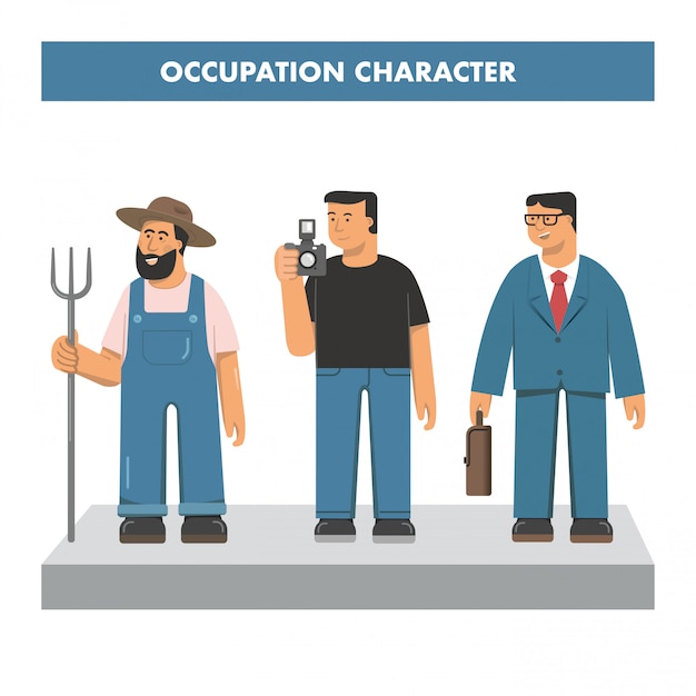 Diverse Occupational Characters Showcased in Vibrant Illustration ...