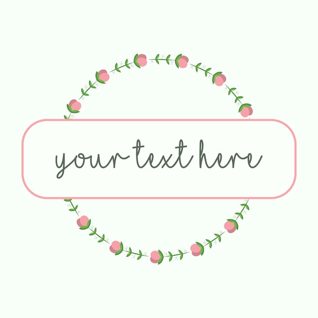 Charming Floral Frame with Customizable Text | Jiffy Designs