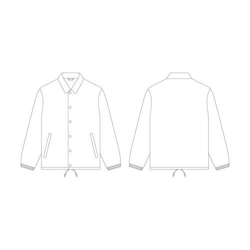 Template Coach Jacket Vector Illustration Flat Design Outline