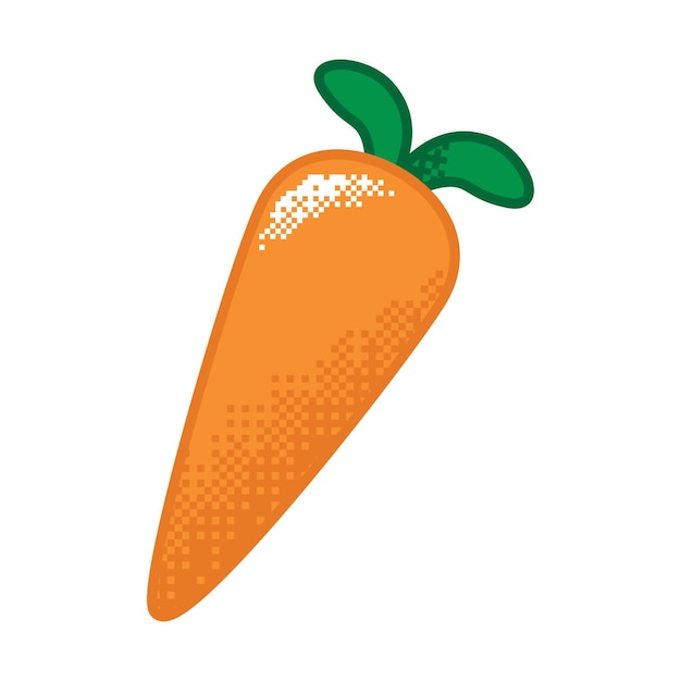 Vibrant Carrot Illustration with Textured Details | Jiffy Designs