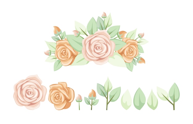 Delicate Floral Bouquet with Pastel Roses and Greenery | Jiffy Designs