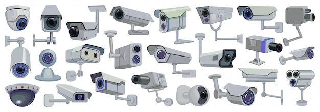 Diverse Collection of Surveillance Cameras: Dome, Bullet, and PTZ ...