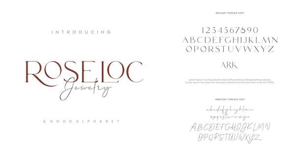 Elegant Rose-Inspired Calligraphic Typeface with Refined Details ...