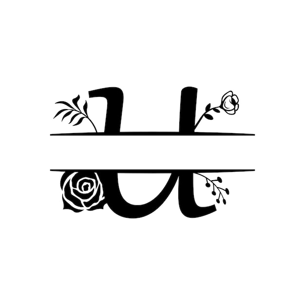 Elegant Floral Monogram with Flourishing Botanical Elements | Jiffy Designs