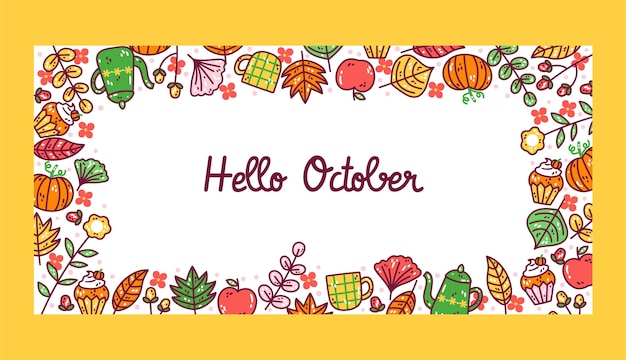 Vibrant Fall Imagery Frames Welcoming 'Hello October' Message | Jiffy ...