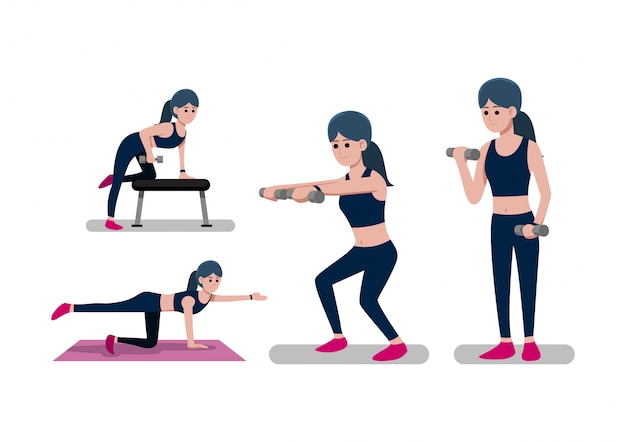 Diverse Fitness Exercises and Workout Routines Collection | Jiffy Designs