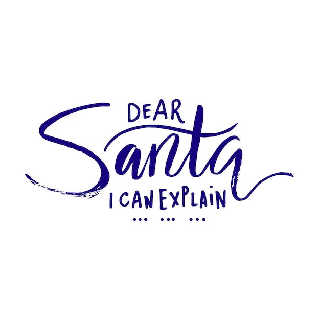 Whimsical Handwritten Text Expressing Holiday Wishes to Santa | Jiffy ...