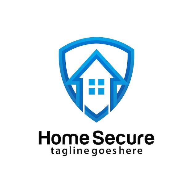 Secure Home Protection Shield with Stylized House Icon | Jiffy Designs