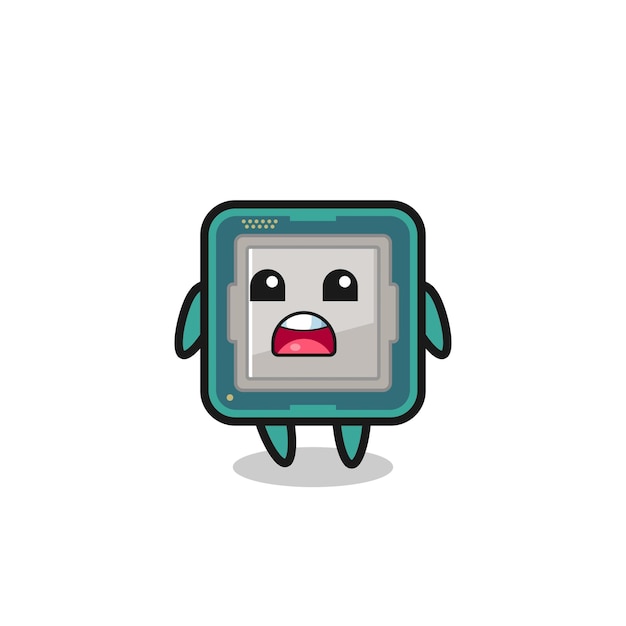 Adorable Cartoon Computer Processor Character | Jiffy Designs