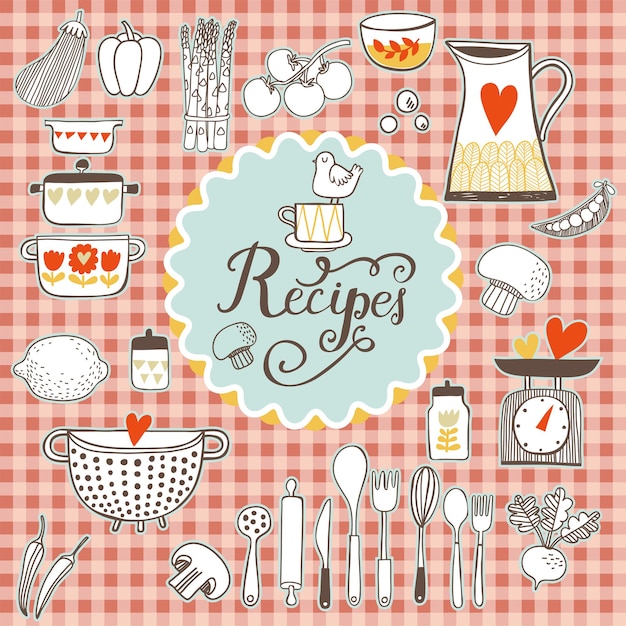 Delightful Culinary Treasures: A Cozy Kitchen Collage | Jiffy Designs