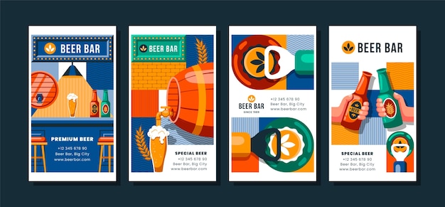 Vibrant Beer Bar Collection: Posters, Logos, and Designs | Jiffy Designs