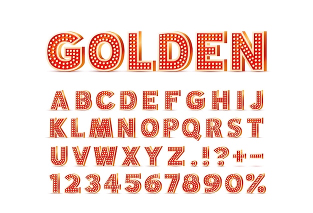 Glowing Retro Marquee Lettering with Vibrant Dots and Shapes | Jiffy ...