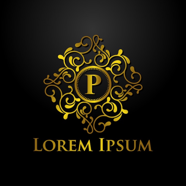 Elegant Golden Flourish Monogram with Decorative Swirls | Jiffy Designs