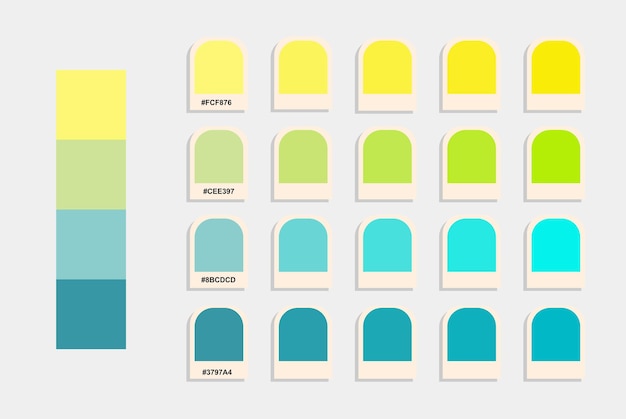 Vibrant Color Palette with Pastel Hues and Descriptive Labels | Jiffy ...
