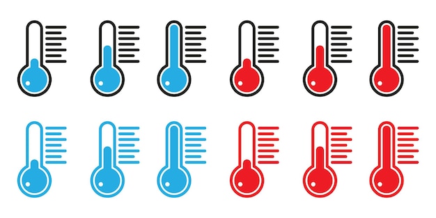 Diverse Collection of Thermometer Icons for Various Applications ...