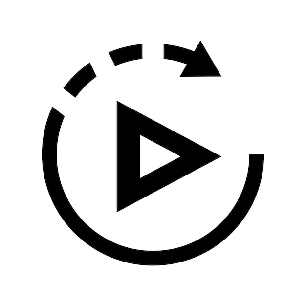 Circular Arrows Pointing Towards Play Button Symbol | Jiffy Designs