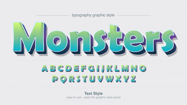 Vibrant Monster-Themed Typography Graphic Style | Jiffy Designs