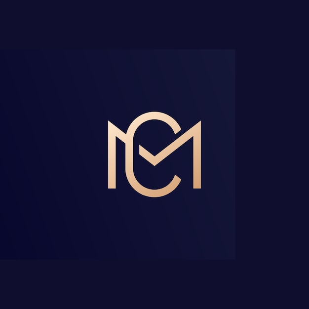 Elegant Interlocking Monogram on Midnight Blue Background | Jiffy Designs