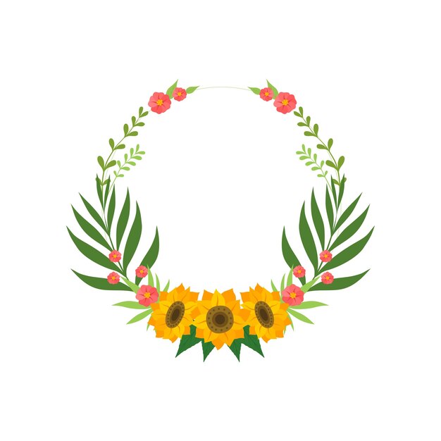 Vibrant Floral Wreath with Sunflowers and Greenery | Jiffy Designs