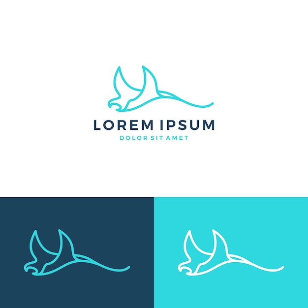 Elegant Turquoise Hummingbird Emblem with Minimal Design | Jiffy Designs