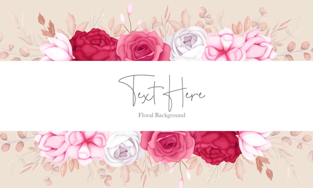 Elegant Floral Border with Roses and Handwritten Text | Jiffy Designs