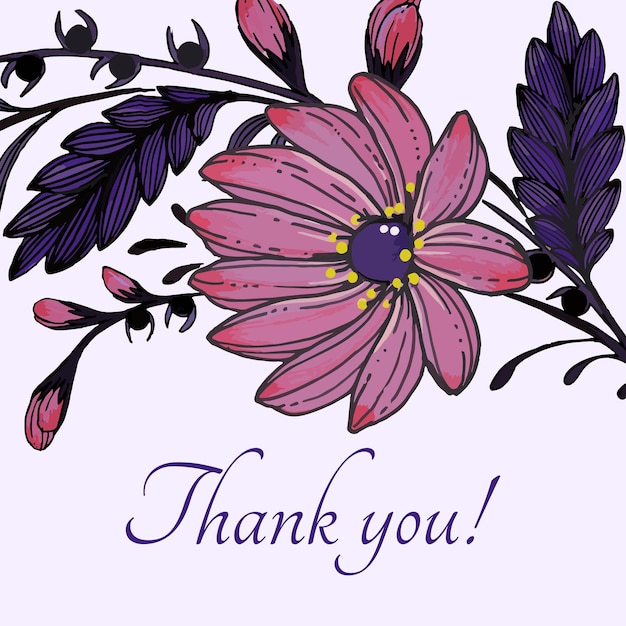Vibrant Floral Thank You Card Design | Jiffy Designs