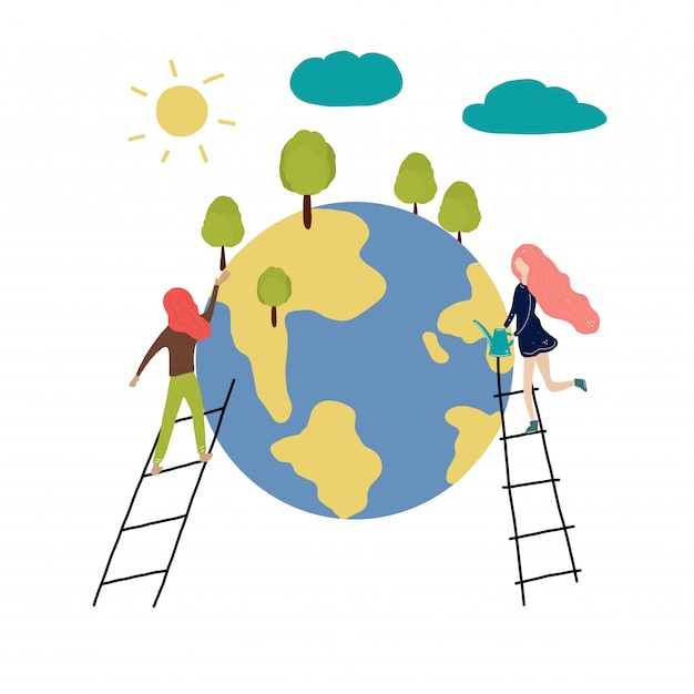 Vibrant Illustrations of Earth and Exploring the World | Jiffy Designs