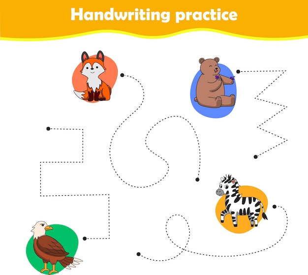 Adorable Animals Tracing Shapes: Fun Handwriting Practice | Jiffy Designs