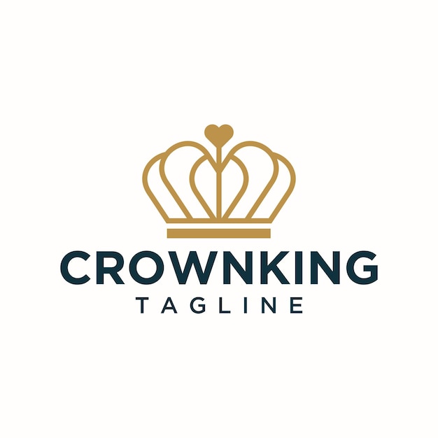 Regal Crown with Elegant Heart Flourishes Logo Design | Jiffy Designs