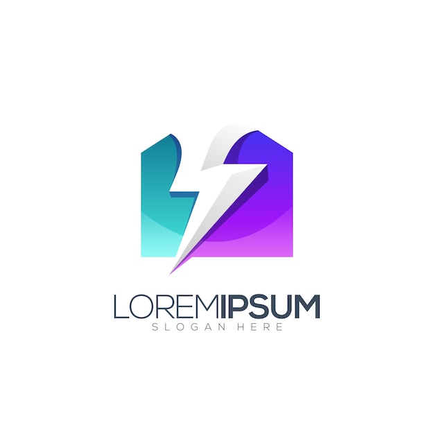 Vibrant Lightning Bolt Abstract Geometric Logo Design | Jiffy Designs