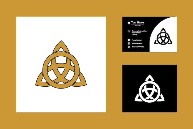 Interlocked Triangular Celtic Knot Symbol on Vibrant Background | Jiffy ...