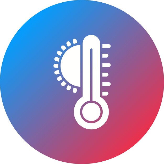 Vibrant Thermometer Icon with Gradient Background | Jiffy Designs