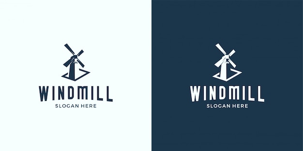 Iconic Windmill Silhouette with Rustic Typography | Jiffy Designs