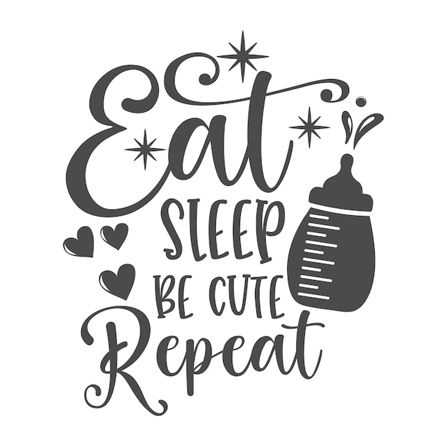 Charming Baby Themed Lettering Design with Feeding Bottle | Jiffy Designs