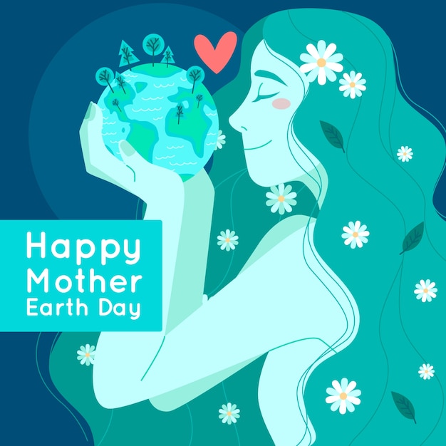 Celebrating Mother Earth: A Vibrant Illustration for Earth Day | Jiffy ...