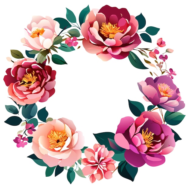 Vibrant Floral Wreath with Lush Peony Blooms | Jiffy Designs