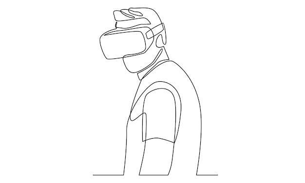 Minimalist Silhouette of Person Wearing Virtual Reality Headset | Jiffy ...