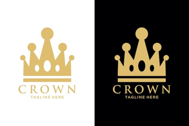 Elegant Golden Crown Logo Design | Jiffy Designs