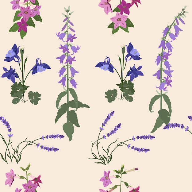 Vibrant Floral Pattern with Lush Blooms and Foliage | Jiffy Designs