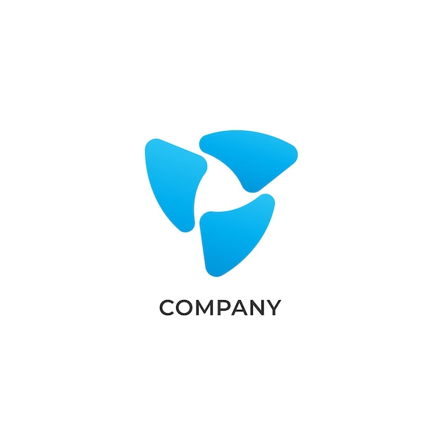 Vibrant Blue Triangular Logo Design for Cutting-Edge Company | Jiffy ...