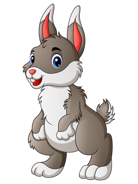 Cute Cartoon Bunny Rabbit with Big Blue Eyes | Jiffy Designs