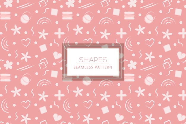 Whimsical Shapes and Symbols in Soft Pink Hues | Jiffy Designs