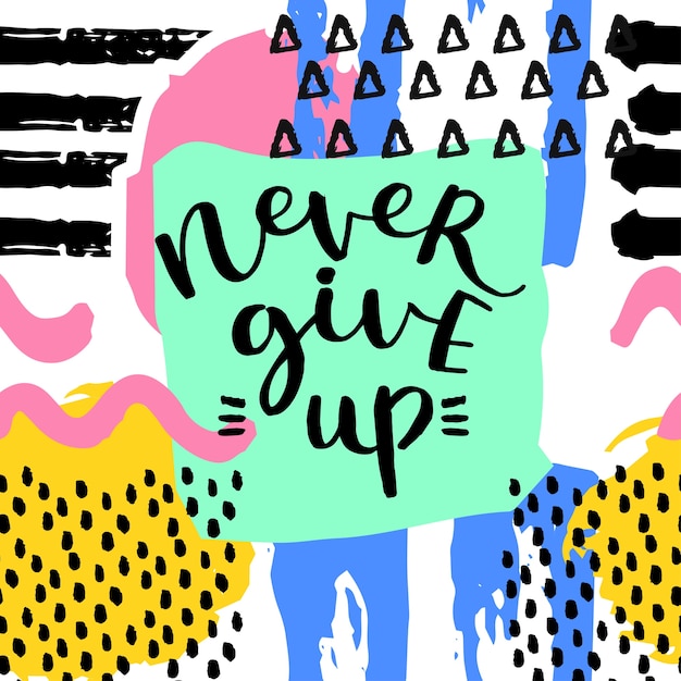Inspiring Motivational Artwork with Vibrant Shapes and Lettering ...