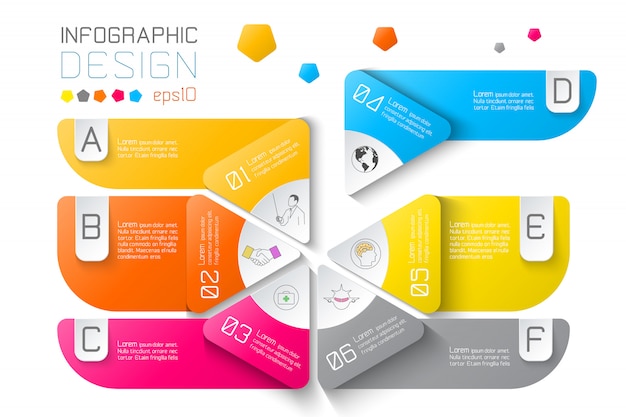 Vibrant Infographic with Hexagonal Elements and Informative Text ...