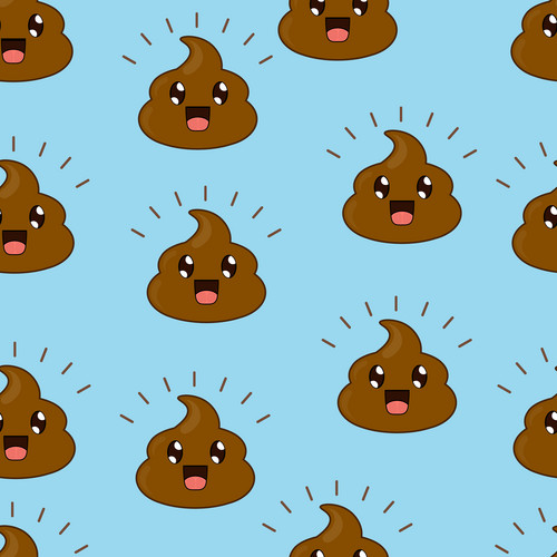 Funny Smile Vector Poop Pattern | Jiffy Designs