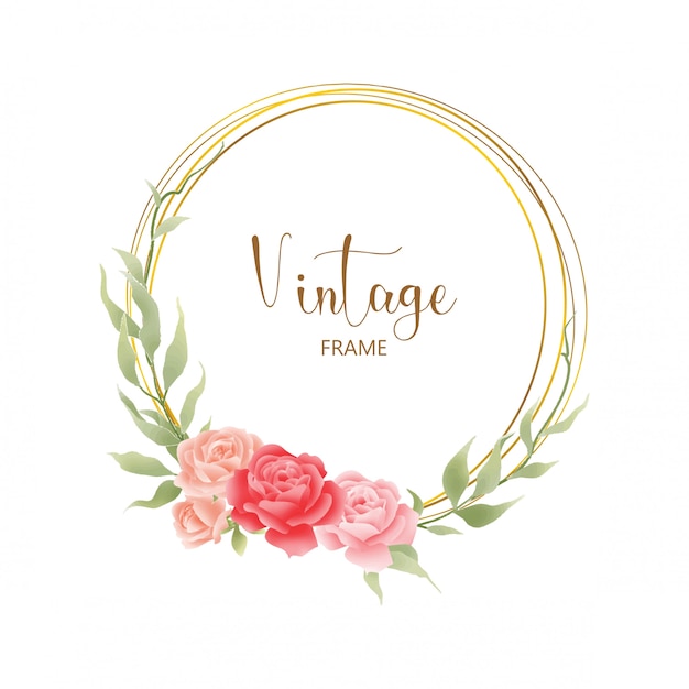 Elegant Floral Wreath with Graceful Vintage Frame | Jiffy Designs