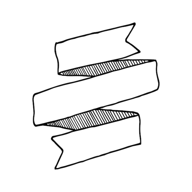 Flowing Ribbon Illustration with Striped Texture | Jiffy Designs