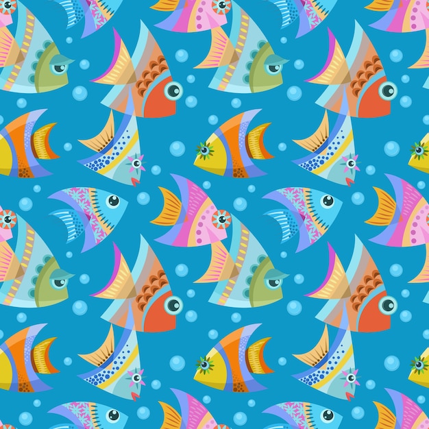 Vibrant Undersea Adventure: Playful Fish Pattern | Jiffy Designs