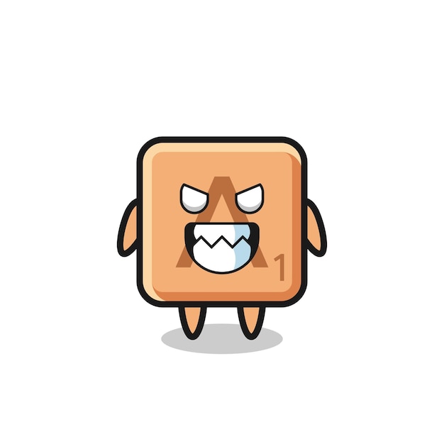 Angry Cartoon Bread Slice Character with Fierce Expression | Jiffy Designs