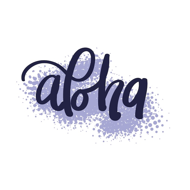Vibrant Aloha Lettering with Sparkling Accents | Jiffy Designs